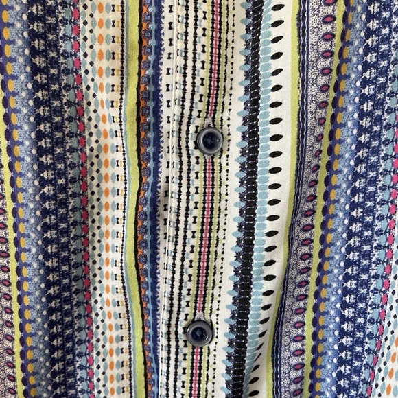 Robert Graham Embroidered Flip Cuff Dress Shirt~Skulls~Mens Size Large - L - Picture 10 of 12